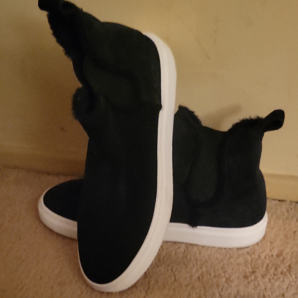 UGG Black High-Top Sneakers with White Soles